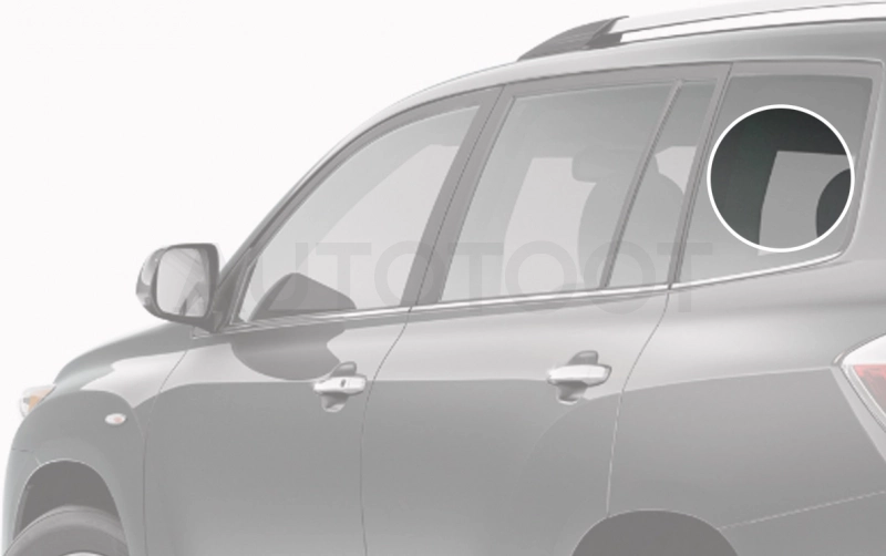 Стекло багажника боковое заднее левое -  для TOYOTA HIGHLANDER