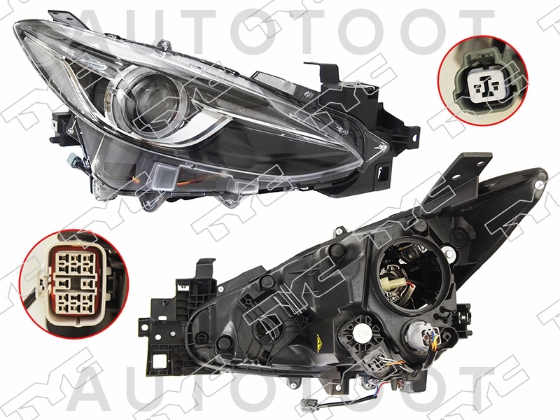 Фара правая (под ксенон, с корректором) -  для MAZDA 3 (AXELA)