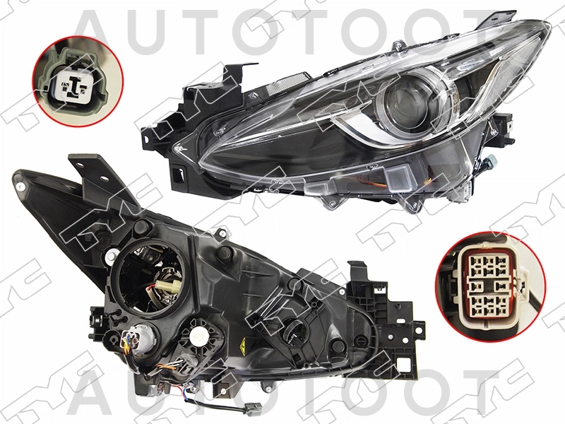 Фара левая (под ксенон, с корректором) -  для MAZDA 3 (AXELA)