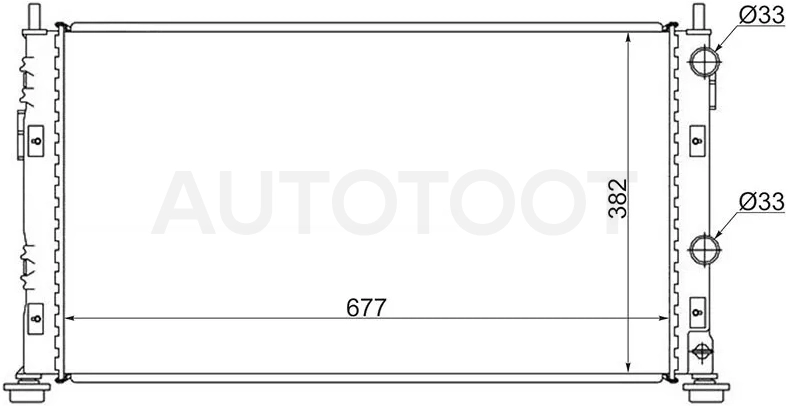 Радиатор Chrysler Sebring 00-06 / Dodge Stratus 00-06 - Артикул CR000501 - Производитель Sat - Фото, Отзывы, Цены