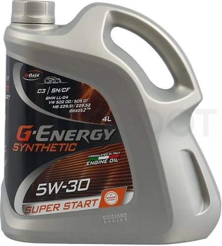 5W-30 Масло моторное синтетическое G-Energy Synthetic Super Start SN/CF, C3 4л