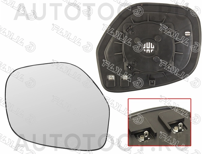 Стекло зеркала правого c подогревом -6432866 Alcar для MITSUBISHI ASX, MITSUBISHI OUTLANDER