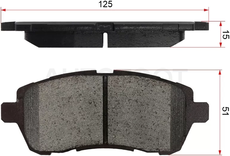 Колодки тормозные (Спереди) Ford Fiesta 08-19 / Mazda Demio 07-14