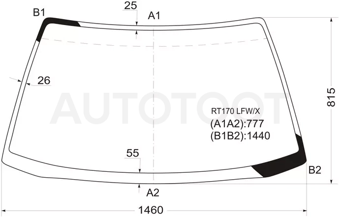 Стекло лобовое Toyota Carina (T170) 88-92 / Corona (T170) 87-92