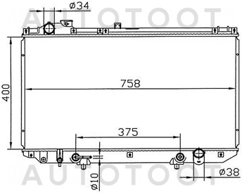 Радиатор охлаждения AT 3L -  для LEXUS GS300