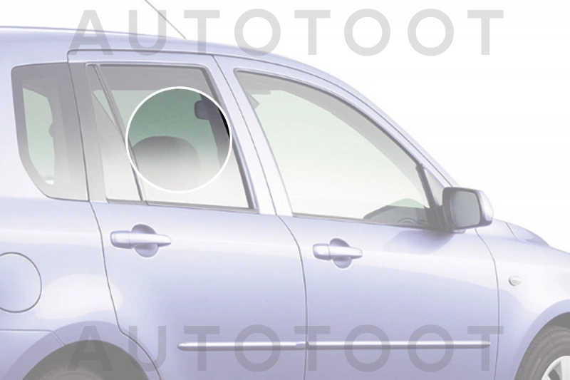 Стекло заднее правое опускное -  для MAZDA 2 (DEMIO)