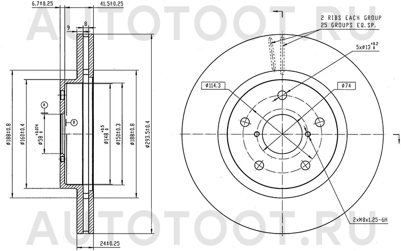 Диск тормозной (Спереди) Subaru Forester 18-21 - Артикул ST250125 - Производитель Sat - Фото, Отзывы, Цены
