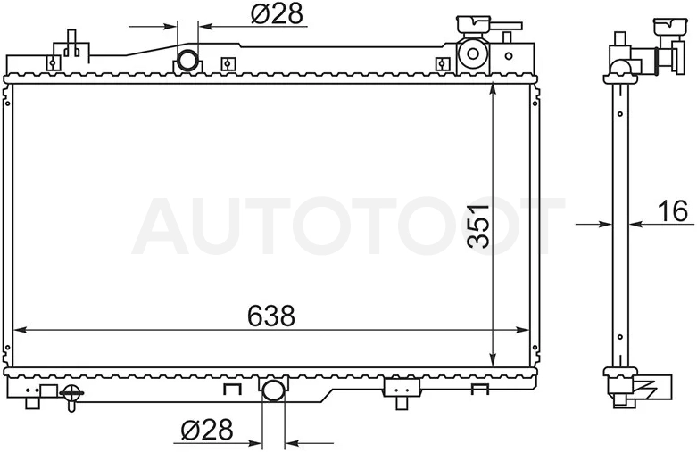 Радиатор Chery indiS S18D 11-16 / QQ6 S21 06-11