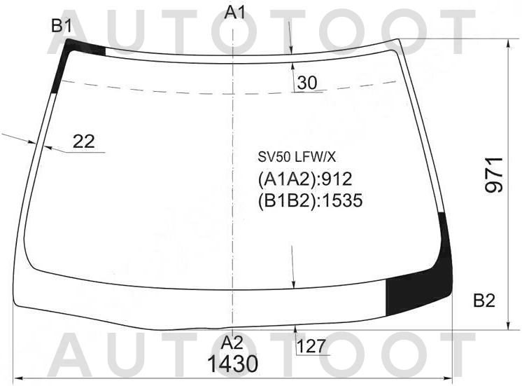 Стекло лобовое в клей -  для TOYOTA VISTA, TOYOTA VISTA ARDEO