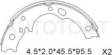 Колодки ручного тормоза 2шт -ST8970202502 Sat для ISUZU ELF