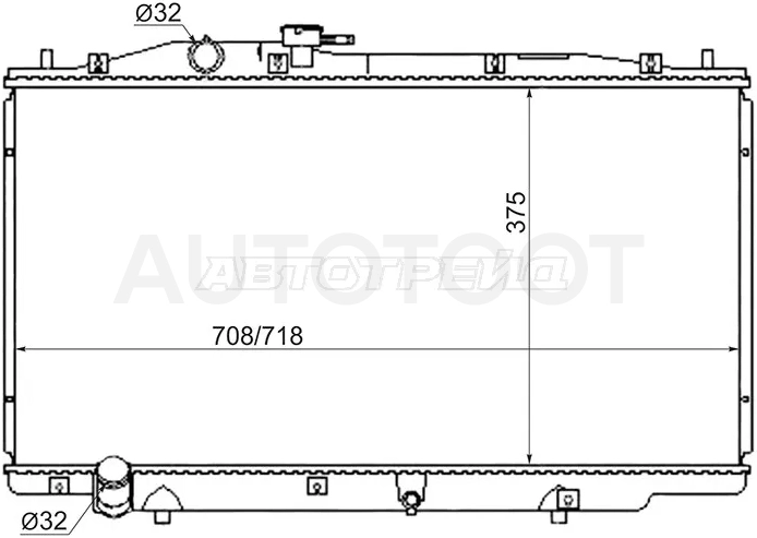 Радиатор Honda Inspire 03-07 - Артикул HD0005UC - Производитель Sat - Фото, Отзывы, Цены