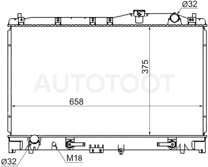 Радиатор Honda Ascot 93-97 / Inspire 95-98 - Артикул HD0005 - Производитель Sat - Фото, Отзывы, Цены