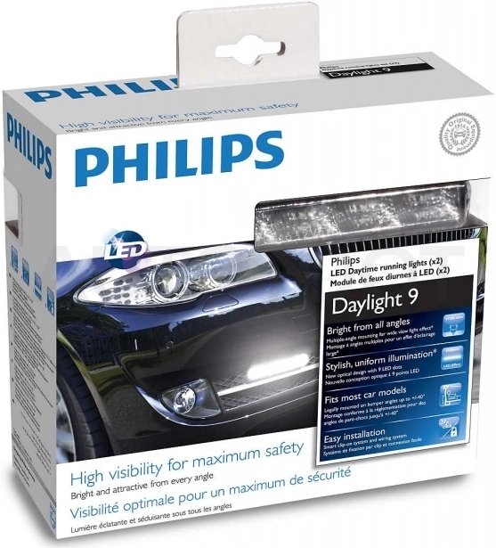 ДХО Дневные ходовые огни PHILIPS LED Daylight 9, 2 шт - Артикул 12831WLEDX1 - Производитель Philips - Фото, Отзывы, Цены