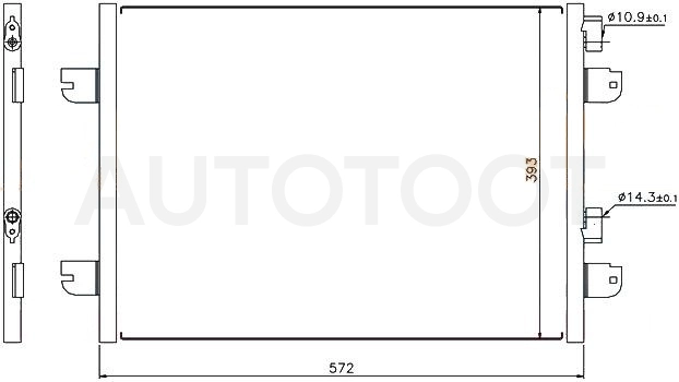 Радиатор кондиционера -STDC01394A0 Sat для NISSAN ALMERA, RENAULT LOGAN