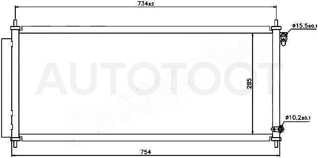 Радиатор кондиционера -PRS1361 Patron для HONDA FIT, HONDA JAZZ