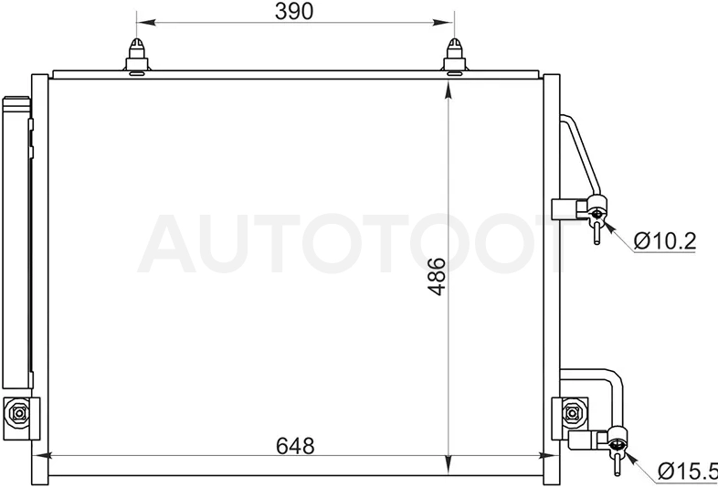 Радиатор кондиционера Mitsubishi Pajero 06-20 / Montero 06 - Артикул STMBY83940 - Производитель Sat - Фото, Отзывы, Цены