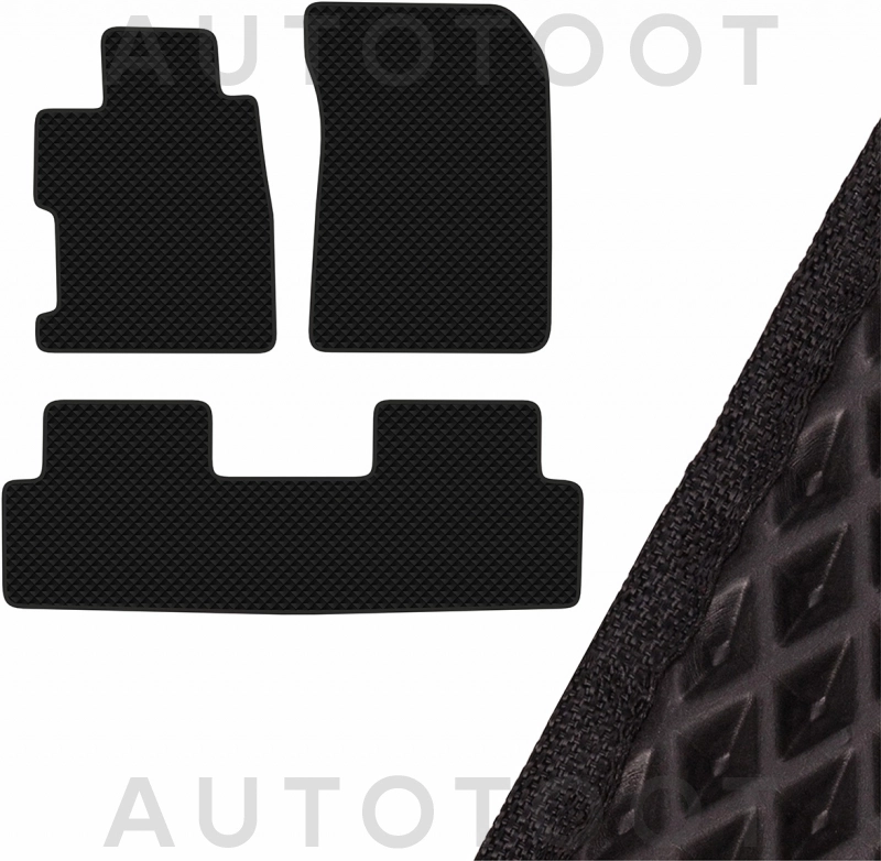 Коврик салона 3 штуки EVA Черный -  для HONDA CIVIC