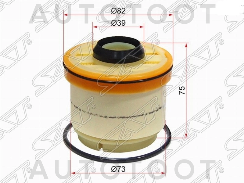 Фильтр топливный 1KDFTV / 2KDFTV -JDF0076 Just Drive для MITSUBISHI L200, TOYOTA HILUX, TOYOTA HIACE