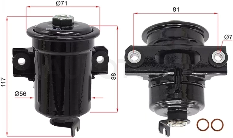 Фильтр топливный TOYOTA COROLLA/LEVIN/SPRINTER 4AFE #EFE 91-00