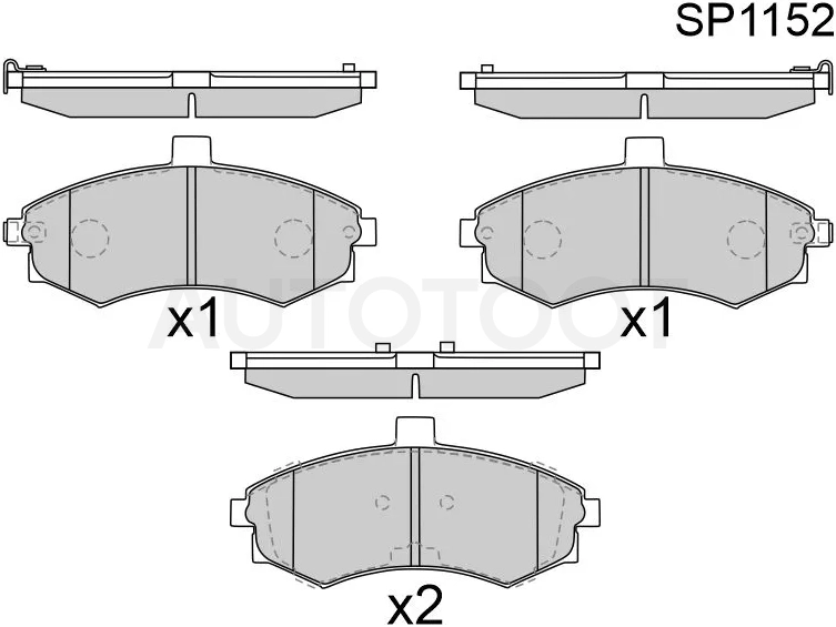 Колодки тормозные (Спереди) Hyundai Elantra 00-09 / Kia Cerato 04-07 / Hyundai Avante 00-06 / Matrix 01-10