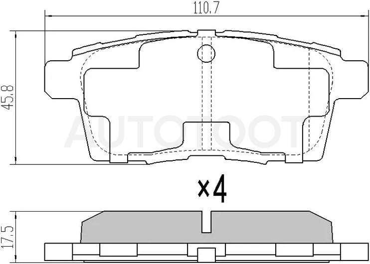 Колодки тормозные (Сзади) Mazda CX-7 06-12 / Ford Edge 06-14