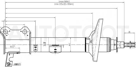 Амортизатор задний левый 4WD -DF334289 Double Force для TOYOTA CALDINA, TOYOTA CARINA, TOYOTA CORONA, TOYOTA CARINA E, TOYOTA CORONA PREMIO