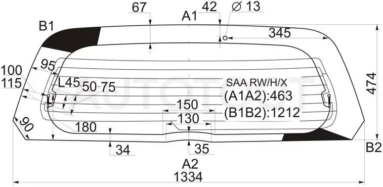Стекло заднее (Цвет зеленый/ Обогрев) Honda Fit 01-07 / Jazz 02-09 - Артикул SAARWHX - Производитель Xyg - Фото, Отзывы, Цены