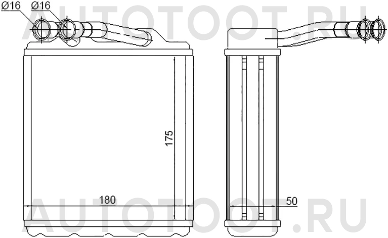 Радиатор отопителя -STTY45395A0 Sat для TOYOTA CARINA, TOYOTA CORONA