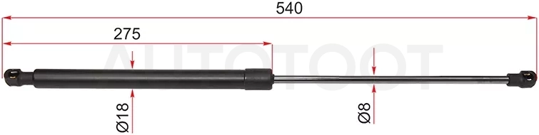 Амортизатор капота Toyota Land Cruiser Prado (J150) 09-20 / Lexus GX 09-19