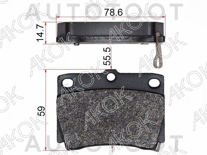 Колодки тормозные задние -STMR389575 Sat для MITSUBISHI PAJERO SPORT