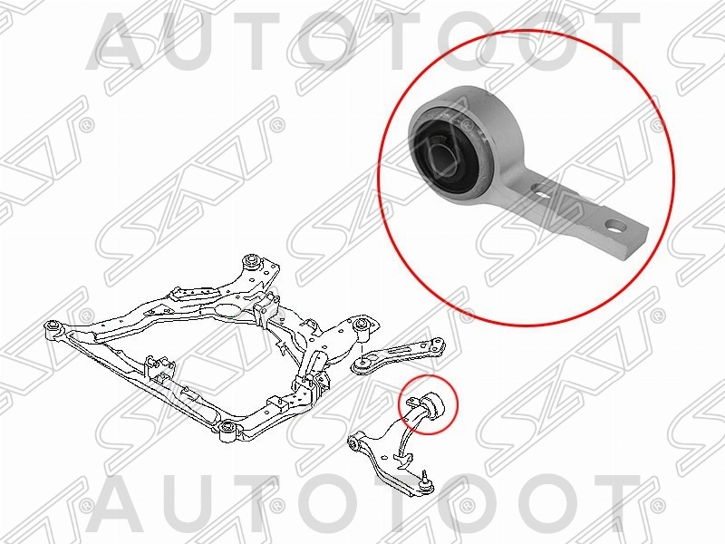 Сайлентблок переднего рычага задний -BH22073 Jikiu для NISSAN TEANA, NISSAN MURANO