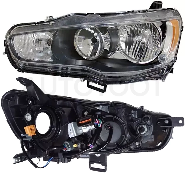 Фара Mitsubishi Lancer 07-17 (Слева/ Галоген/ С электрокорректором) - Артикул ST2141190L - Производитель Sat - Фото, Отзывы, Цены