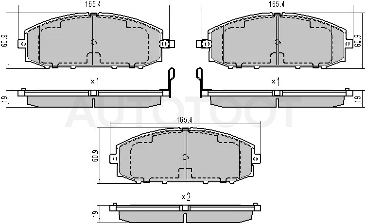 Колодки тормозные (Спереди) Nissan Patrol 97-10 / Safari 97-07 - Артикул STAY040NS092 - Производитель Sat - Фото, Отзывы, Цены