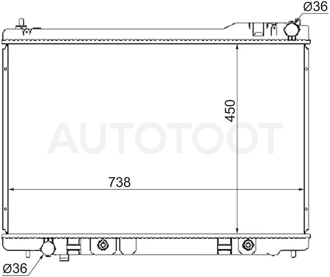 Радиатор Infiniti FX35 06-08 / FX45 02-09