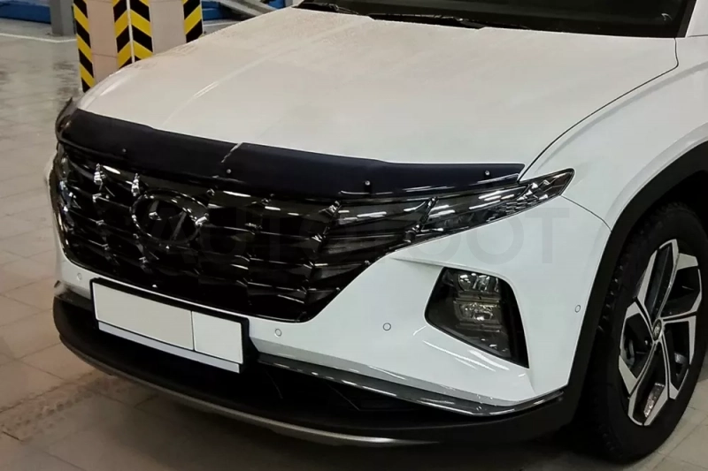 Дефлектор капота Hyundai Tucson, 2020-, темный / Хендай Туксон - Артикул NLDSHYTUC2012 - Производитель Sim - Фото, Отзывы, Цены