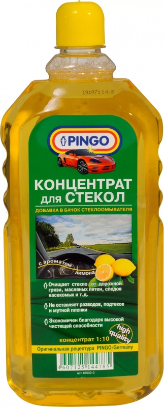 Концентрат для стеклоочистителей 1:10 // 1000 мл - лимон - Артикул 850300 - Производитель Pingo - Фото, Отзывы, Цены