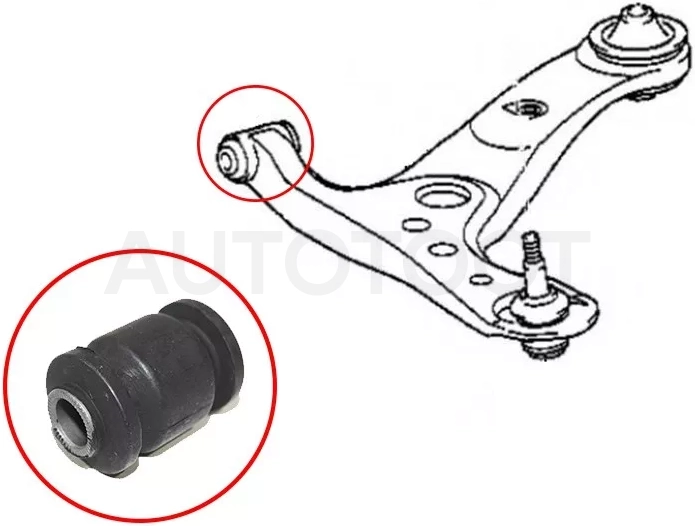 Сайлентблок рычага Toyota Ipsum (ACM20) 01-09 / Noah 01-22 - Артикул ST4865449045 - Производитель Sat - Фото, Отзывы, Цены