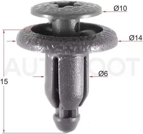 Клипса GM/TOYOTA/LEXUS/NISSAN (Продажа по 10шт) - Артикул STM11029 - Производитель Sat - Фото, Отзывы, Цены
