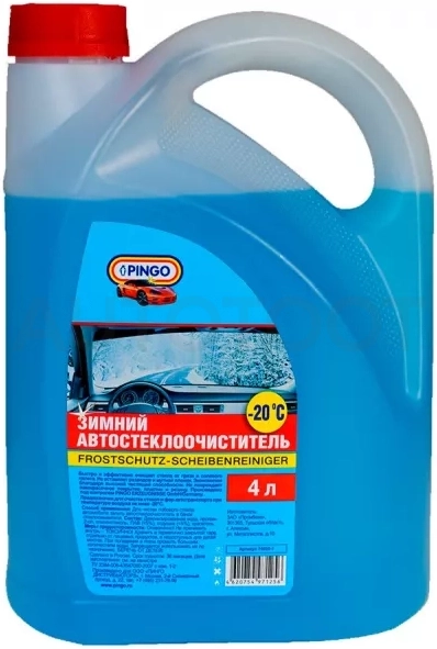 Зимний автостеклоочиститель PINGO-20, канистра 4л с лейкой - Артикул 750209 - Производитель Pingo - Фото, Отзывы, Цены