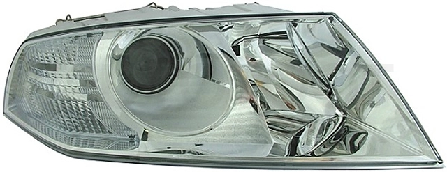 Фара правая (с электрокорректором, КСЕНОН, линзованная, внутри хром) -  для SKODA OCTAVIA
