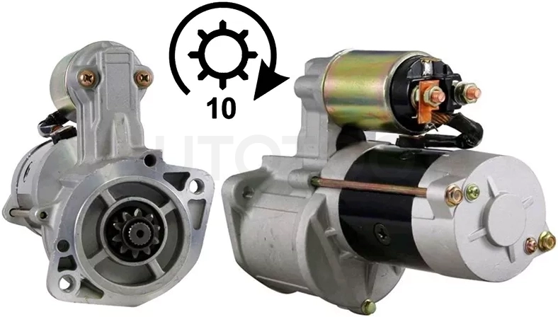 Стартер Mitsubishi Delica 89-99 / Pajero 81-00 / Hyundai Galloper 91-07 / Grace 93-03 / H1 97-07 / Porter 98-10 / Kia Pregio 95-07 / Mitsubishi Montero 91-99 (2 kW/ Z=10)