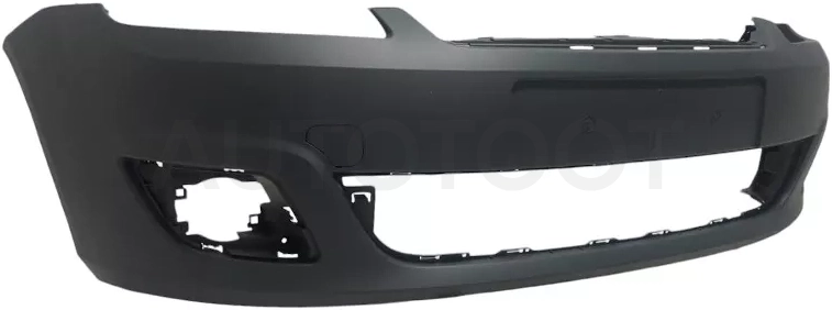 Бампер передний Ford Fiesta 05-08 (Под ПТФ/ С отверстием под крюк)