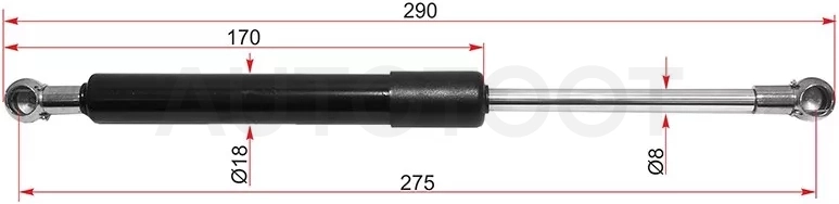 Амортизатор крышки багажника Audi 80 86-95 / 90 87-91 (Справа=Слева)