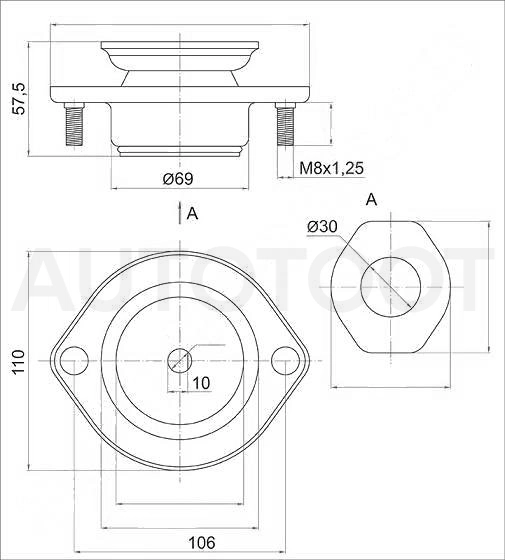Опора передняя левая=правая -ST48609B2030 Sat для TOYOTA PASSO