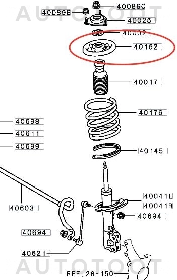Чашка передней пружины верхняя -STMR491447 Sat для MITSUBISHI ASX, MITSUBISHI LANCER, MITSUBISHI OUTLANDER