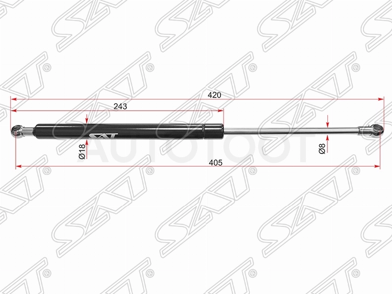 Амортизатор багажника левый=правый -ST1U9827550A Sat для SKODA OCTAVIA