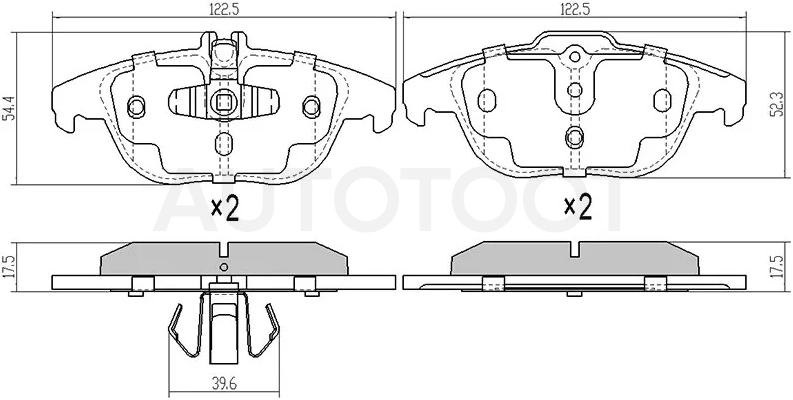 Колодки тормозные (Сзади) Mercedes-Benz C-Class 07-15 / E-Class 09-17 / GLK-Class 08-15