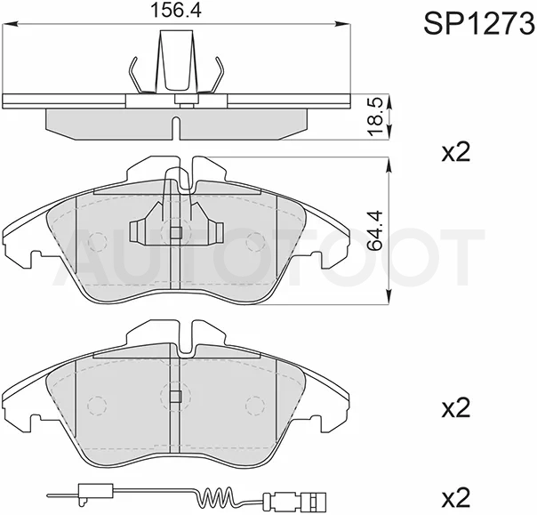 Колодки тормозные (Спереди) Mercedes-Benz Sprinter 95-06 / Sprinter classic RUS 13-18 / V-Class 96-03 / Volkswagen LT 96-07