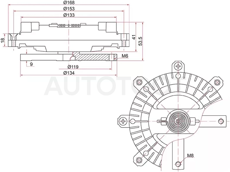 Вискомуфта 4M40 -STME202147 Sat для MITSUBISHI L200, MITSUBISHI PAJERO, MITSUBISHI PAJERO SPORT, MITSUBISHI DELICA