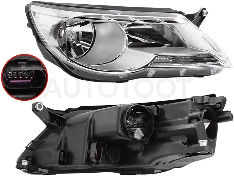 Фара Volkswagen Tiguan 06-11 (Справа/ Галоген/ С электрокорректором) - Артикул ST44111C1RMLDEMN - Производитель Sat - Фото, Отзывы, Цены
